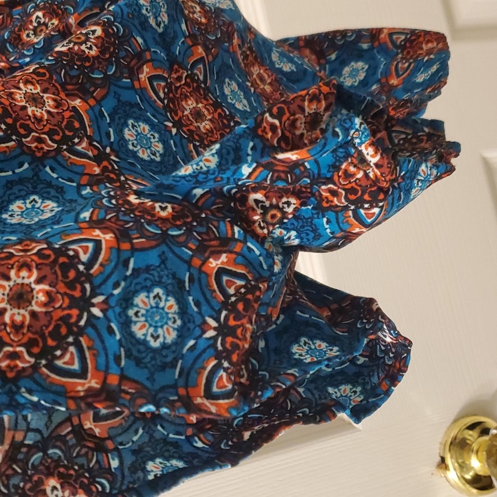 Mini Jumpsuit, Floral, Strapy, Pockets, Multicolor Blue, Medium, Xhilaration - Picture 6 of 8